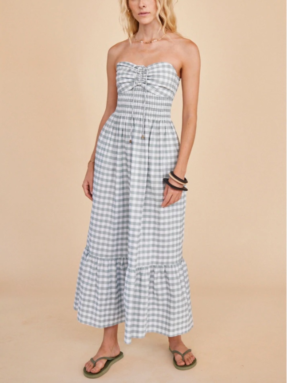 Hunter Bell Lindley Gingham Maxi Dress